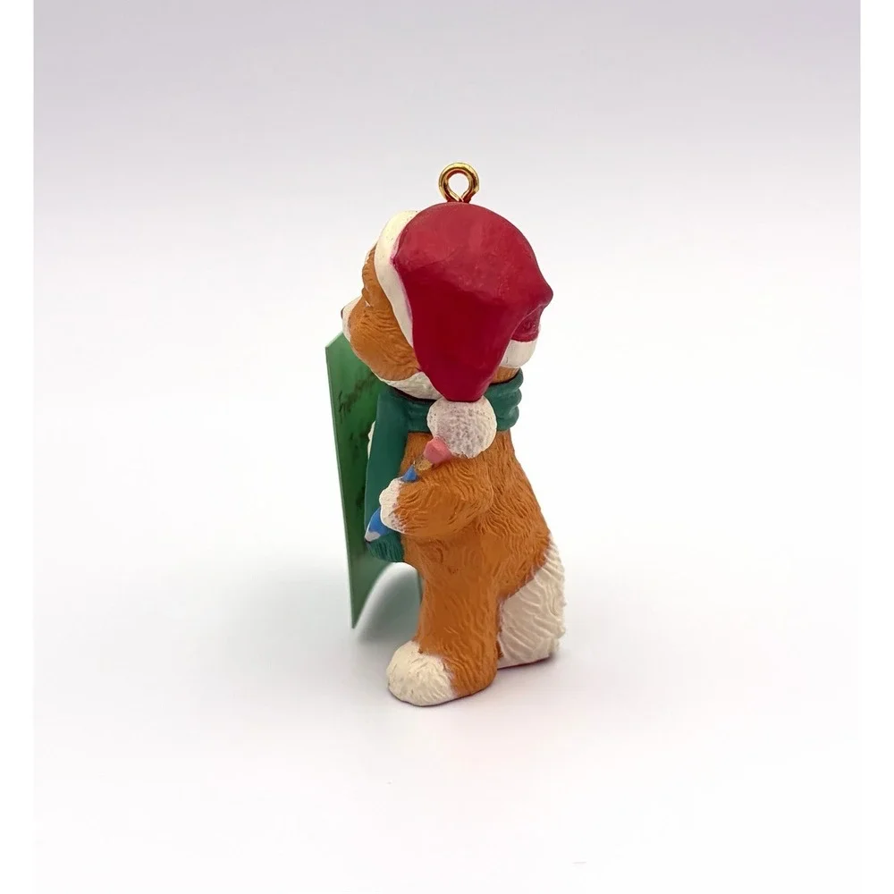 1992 Hallmark Keepsake Ornament Friendly Greetings Cat Card Pen QX504-1 Vintage